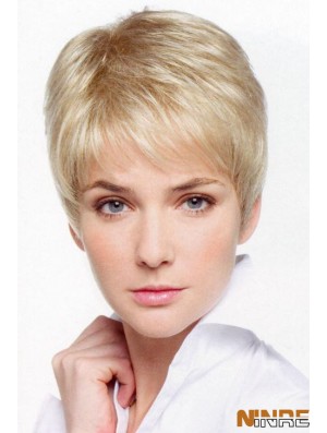 Petites perruques monofilament avec coupe courte avant en dentelle Boycuts