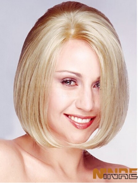 Perruques monofilament blondes sans fesses de longueur de menton de Bobs, longueur 11 pouces