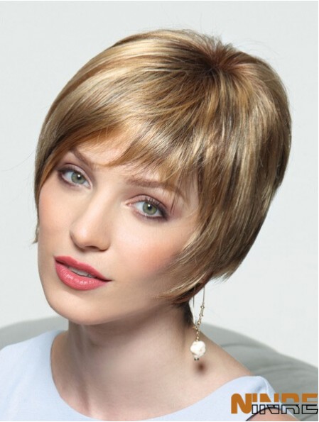 Perruques Monofilament Blondes 8  inchCourtes Droites Courtes Lisses