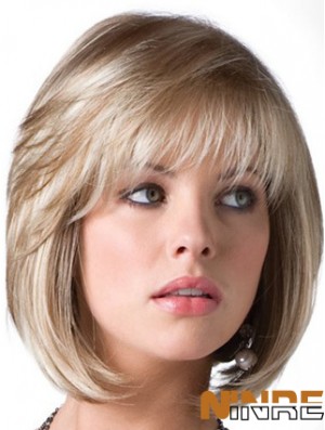 perruques synthétiques blondes Bob pour femmes