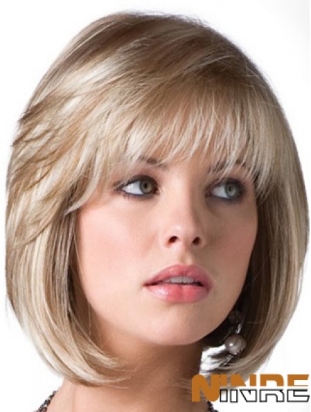 perruques synthétiques blondes Bob pour femmes