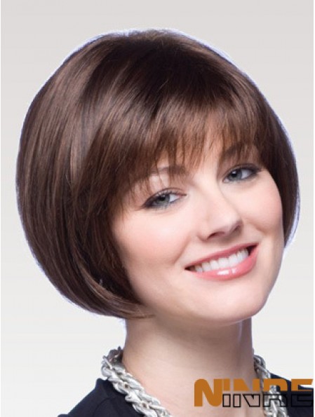  menton longueur droite auburn bon bob perruques