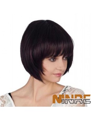 Longueur de menton droit Auburn 10 pouces capless perruques Bob bon marché