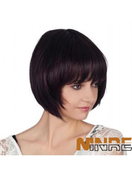 Longueur de menton droit Auburn 10 pouces capless perruques Bob bon marché