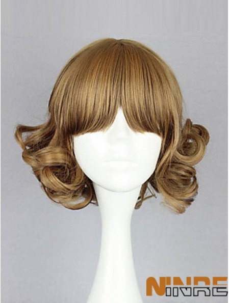 Capless menton longueur ondulée blonde incroyable bob perruques