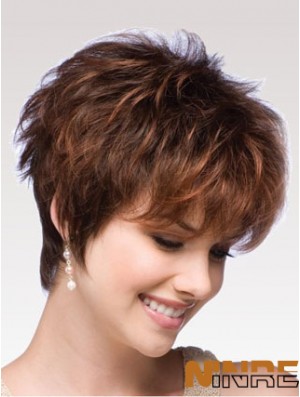 Auburn Perruque Boycuts Auburn Couleur Courte Longueur Style Ondulé