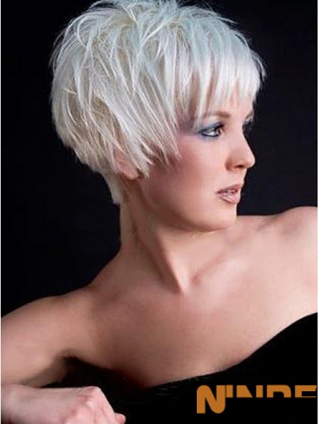 Perruques de cheveux synthétiques avec des coupes courtes capless