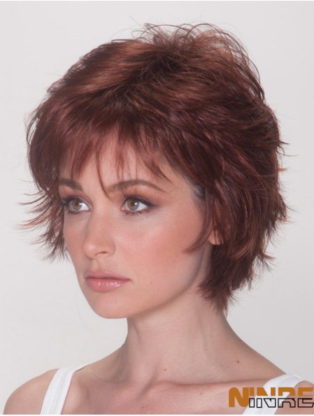 Les meilleures perruques avec un style droit sans couleur synthétique Auburn