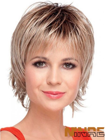 Boycuts Straight Blonde Capless Incroyable Perruques Courtes
