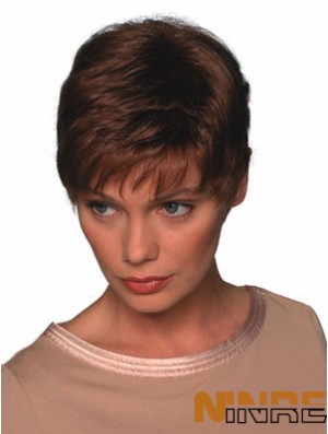 Boycuts Straight Auburn capless perruques courtes et douces