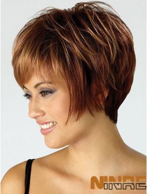 Bobs Straight Auburn Capless Meilleures Perruques Courtes