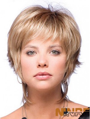 Boycuts Straight Blonde Capless Belles Perruques Courtes
