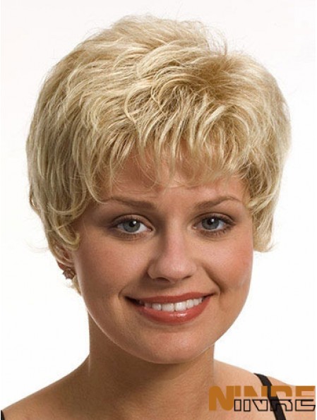 Boycuts Wavy Blonde Capless Meilleures perruques courtes