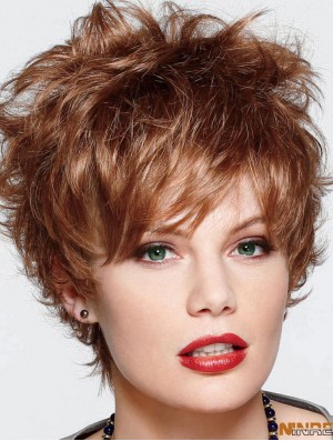 Magasin de perruques UK Cropped Color Auburn Color with Capless Boycuts