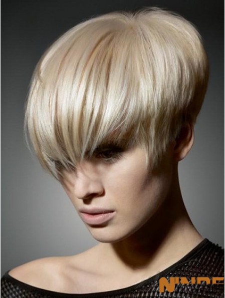 Boycuts Straight Blonde Capless Flexibility Short Perruques
