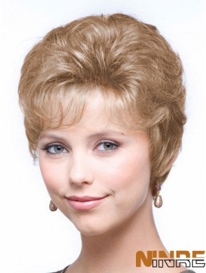 Perruque classique blonde ondulée idéale pour femme