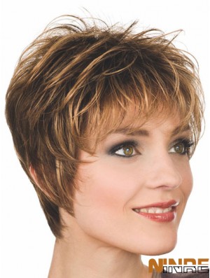 Boycuts Straight Auburn Capless magnifiques perruques courtes