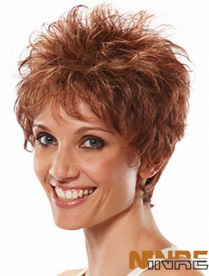Boycuts Wavy Auburn Capless Flexibility Short Perruques