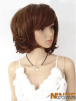 Perruques courtes Bobs droites Auburn conçues sans bonnet