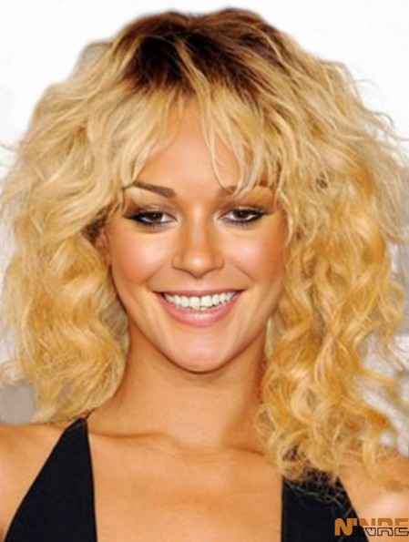  perruques avec capless synthétique couleur blonde longueur d'épaule