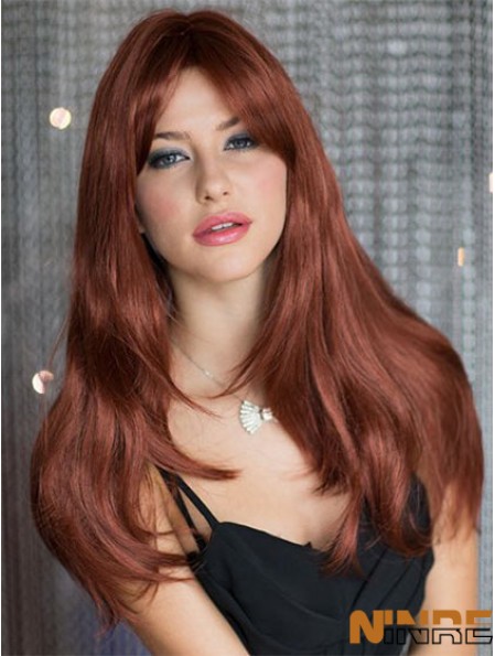 Auburn pas cher avec frange capless perruques longues