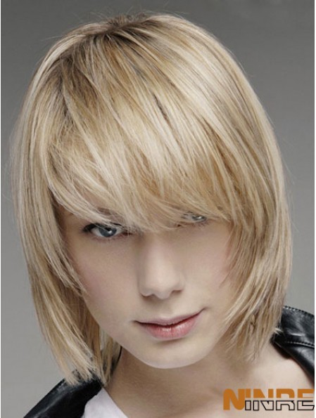 Perruque de cheveux humains attachée à la main et à dessus mono