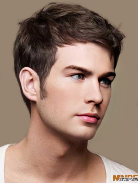 Perruques de cheveux humains pour hommes humains