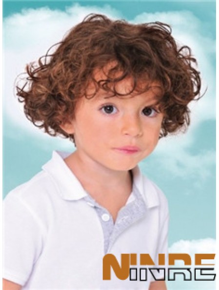 Childs perruque avec capless bouclés style courte longueur