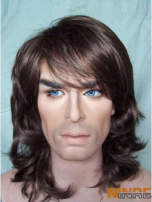 synthétiques de cheveux ondulés pour homme