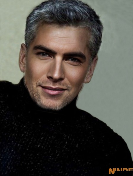 Cheveux humains remy droites perruques pour hommes