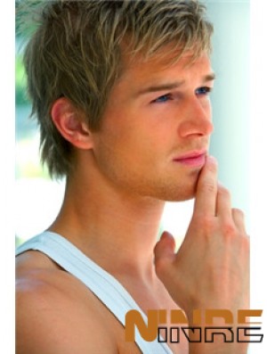 perruques pour hommes en cheveux humains bruns