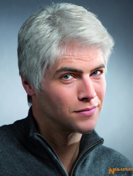 perruque blonde courte synthétique pour homme