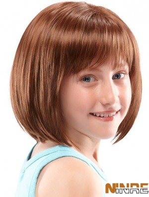 Enfants perruques UK longueur de menton avant en dentelle avec synthétique