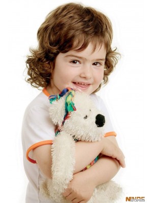 menton cheveux humains enfants perruques