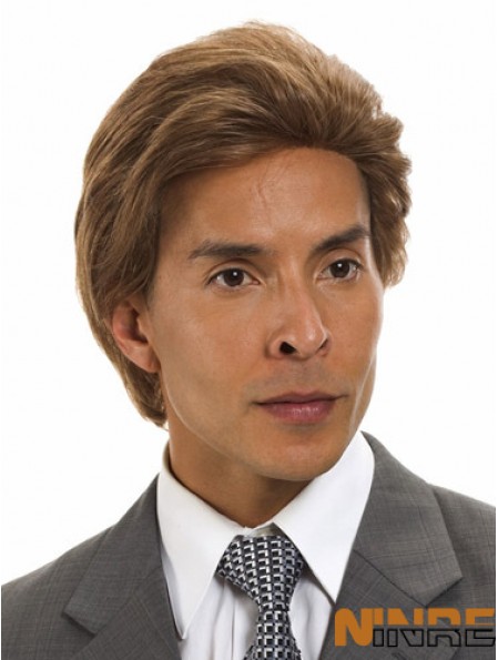 Cheveux humains droits monofilament bruns courts remy humains