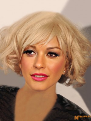 Lady Gaga Perruque Longueur Chin Avec Frange Remy Human