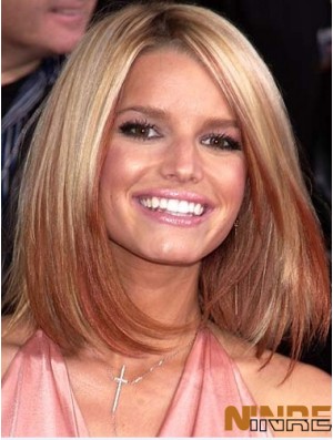 Perruques droites en dentelle avant courtes Ombre / 2 tons étonnantes perruques Jessica Simpson