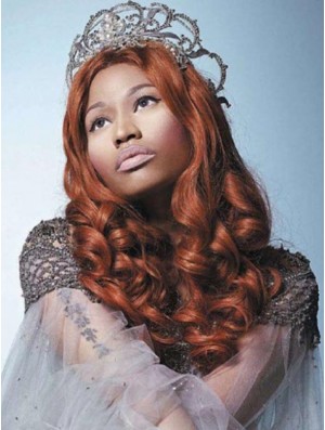 20 pouces Auburn bouclés sans frange longues magnifiques perruques Nicki Minaj
