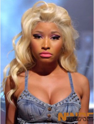 22 pouces blonde ondulée sans frange longues perruques naturelles de Nicki Minaj