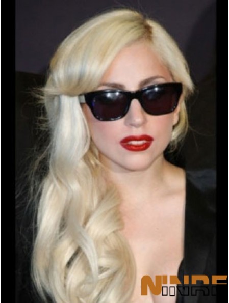 16 pouces bonne longue ondulée avec frange perruques Lady Gaga