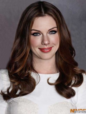 Auburn Long Wavy Without Bangs Capless 22 pouces  Perruques