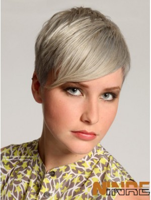 Perruque de cheveux humains courte en dentelle droite droite courte de 8 pouces 