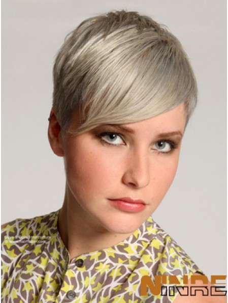 Perruque de cheveux humains courte en dentelle droite droite courte de 8 pouces 