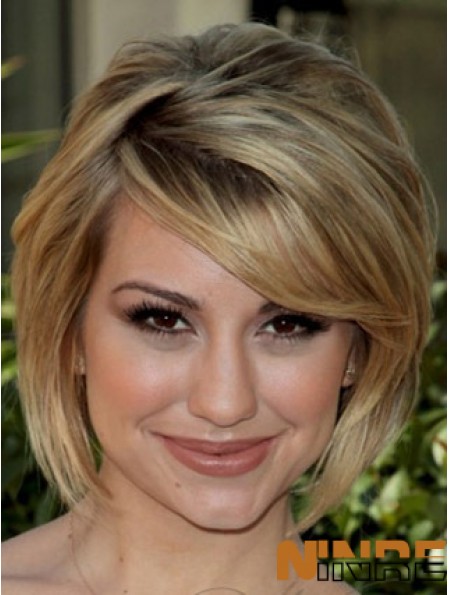 Nouvelle perruque de célébrité blonde Bob 10 pouces de longueur droite