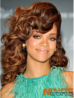 Brown Curly Layered Lace Front 18 pouces Perruques  incroyables