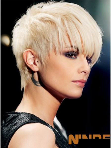 The Wig Store Plattinum Couleur Capless Boycuts courte longueur