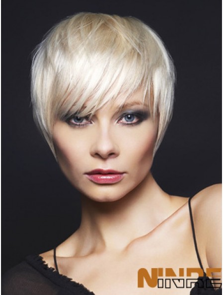 Monofilament Boycuts court droit 8 pouces haut perruques de mode