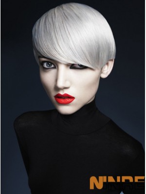 Avant de lacet Boycuts court droite 8 pouces de bonnes perruques de mode