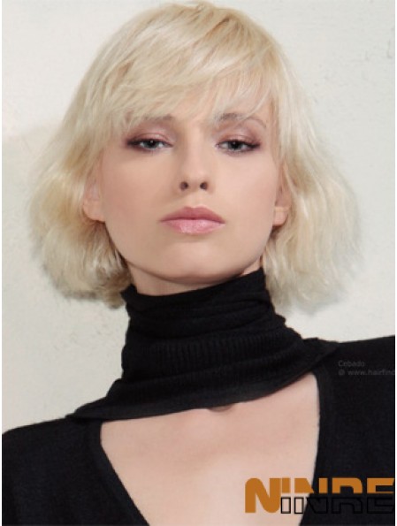 Capless bobs menton longueur ondulée 12  inchplatine platine blonde nouvelle mode perruques