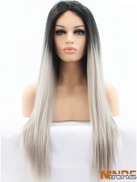 Les meilleurs cheveux humains droits pour les femmes noires Ombre / 2 couleur longue longueur